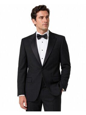 SAMUELSOHN SAX FIFTH AVENUE black tuxedo formal dinner jacket 42R super 120s